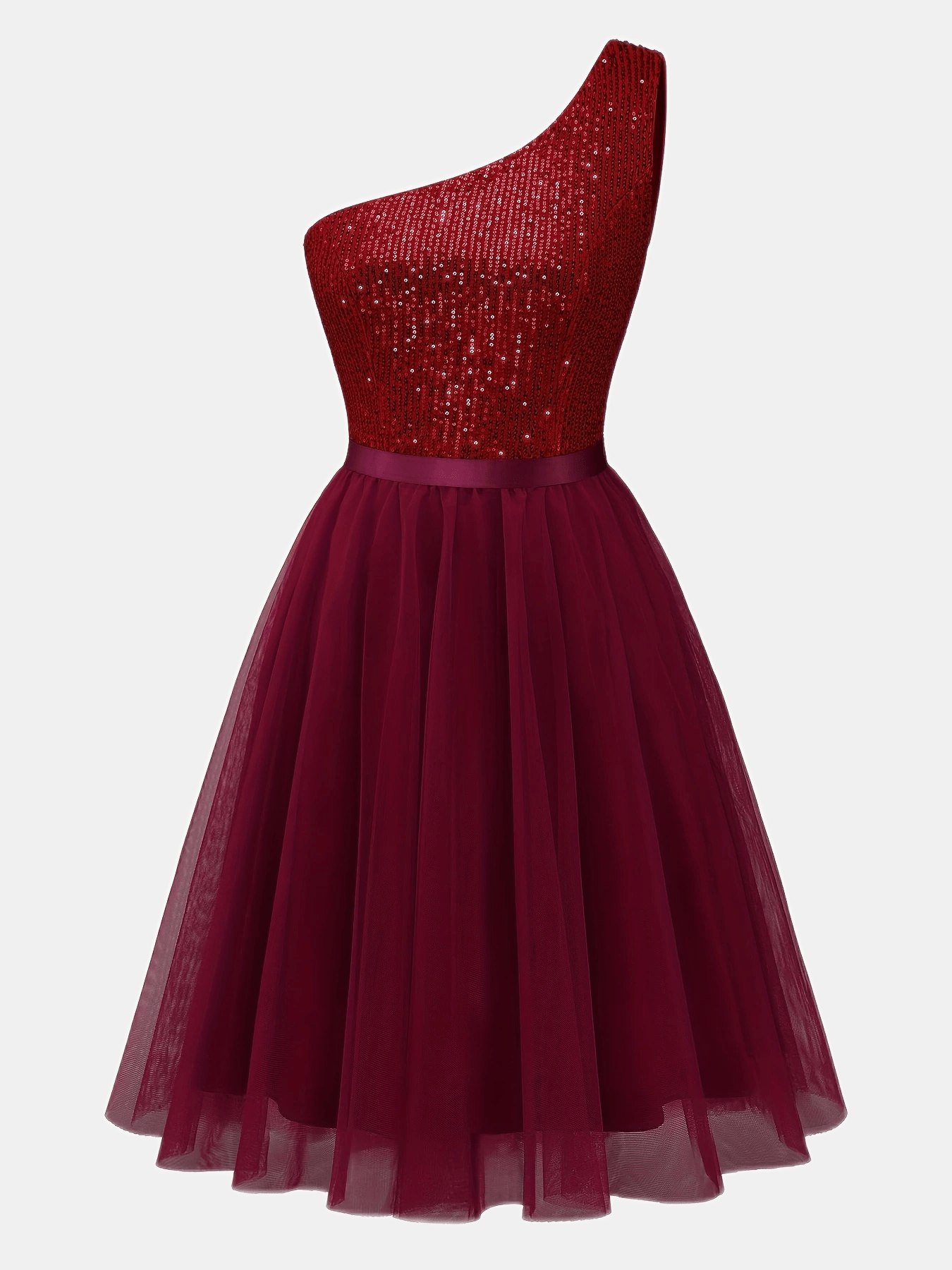 059260dd-ba5e-429e-8c3c-ab15778682d7_1350x1800_e0adbd4e-784a-41e5-9b3c-36f79612ea2e Sequined One Shoulder Tank Dress, Elegant Layered Mesh A-Line Mini Dress For Club & Party, Women's Clothing