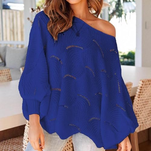 417Gr5JSABL Women Batwing Sleeve Oversized Sweater Crewneck Loose Knit Jumper Casual Comfy Pullover Sweaters Fashion Knitwear