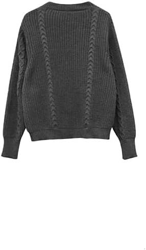 41B8-5MnZjL._AC_SL1000 Woman Autumn/Winter Korean Fashion Vintage Design O-Neck Pullovers Long Sleeve Knitwear Loose Tide Y2k Sweater