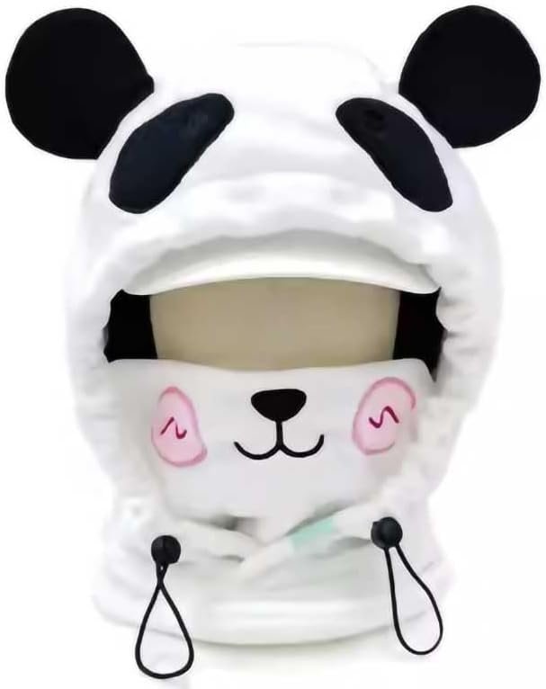 41UtOMlgT1L._AC Cute Animal Ski Balaclava Plush Snowboard Face Warmer Mask Winter Snow Sports Accessories Hat Kawaii Snowboard Gear