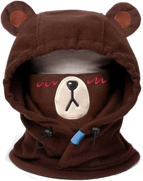 517gWfTIW3L._AC Bear Ski Balaclava Cute Animal Snowboard Face Warmer Winter Snow Sports Accessories Hat Kawaii Snowboard Gear