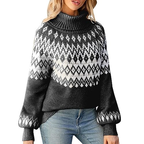 51Q0wOvgnHL Turtleneck Batwing Sleeves Knitted Sweaters for Women Crochet Retro Baggy Soft Cozy Short Sweater