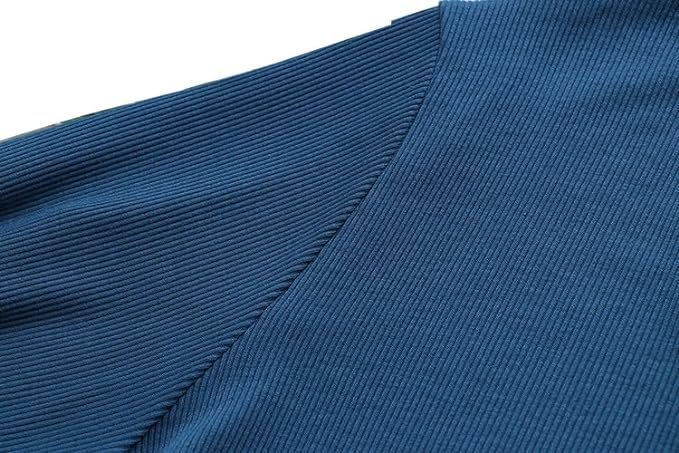 615DtK2nnaL._AC_SX679 Autumn/Winter Women Fashion Plus Size Sweater Block Color O-Neck Button Knitwear Casual False Two Pieces Long Sleeve top