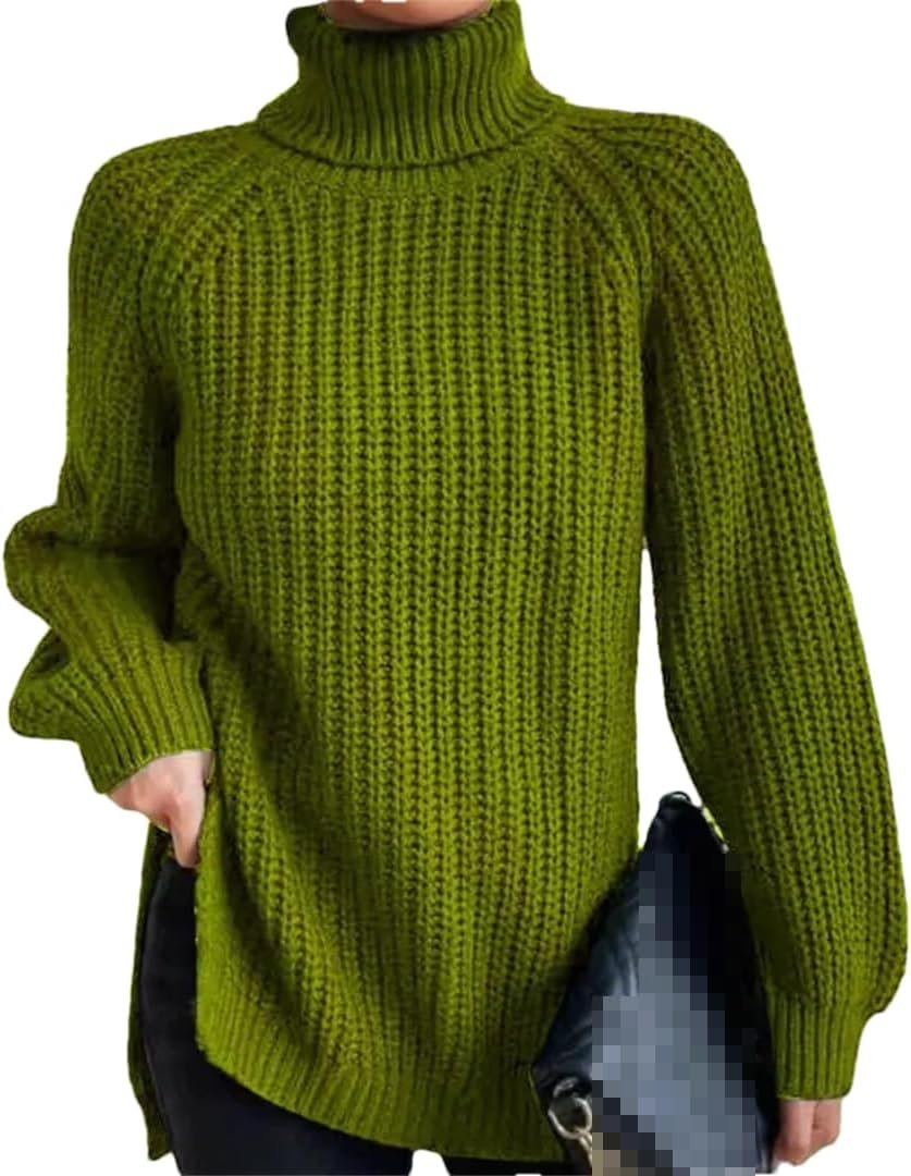 61CroyuLYrL._AC_SL1080 Turtleneck Fashion Women Sweater Knitted Slim Top Fashion Leisure Sweaters Ladies Pullovers Knitwear