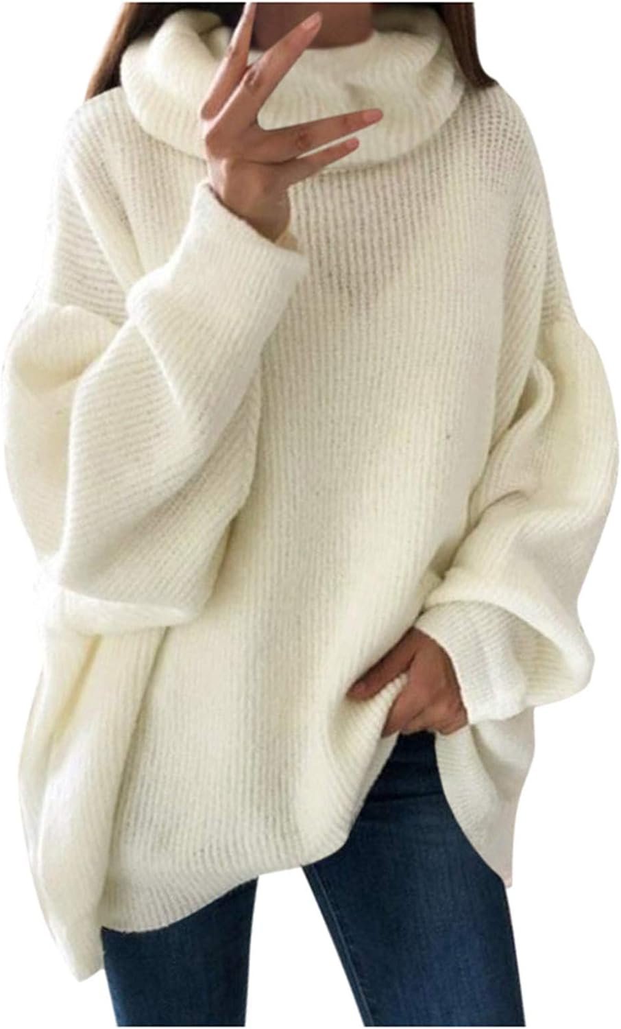 61GmHZCgK0L._AC_SL1500 plus Size Fall Jackets for Women Women's Casual Solid Pocket Knitted O-Neck Shoulder Knitwear Sweater Fashion Top