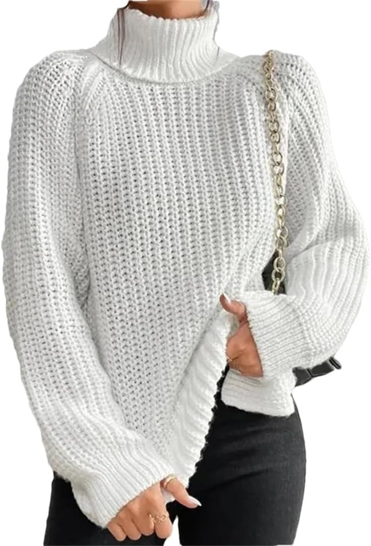 61ew1Kl5D3L._AC_SL1080 Turtleneck Fashion Women Sweater Knitted Slim Top Fashion Leisure Sweaters Ladies Pullovers Knitwear