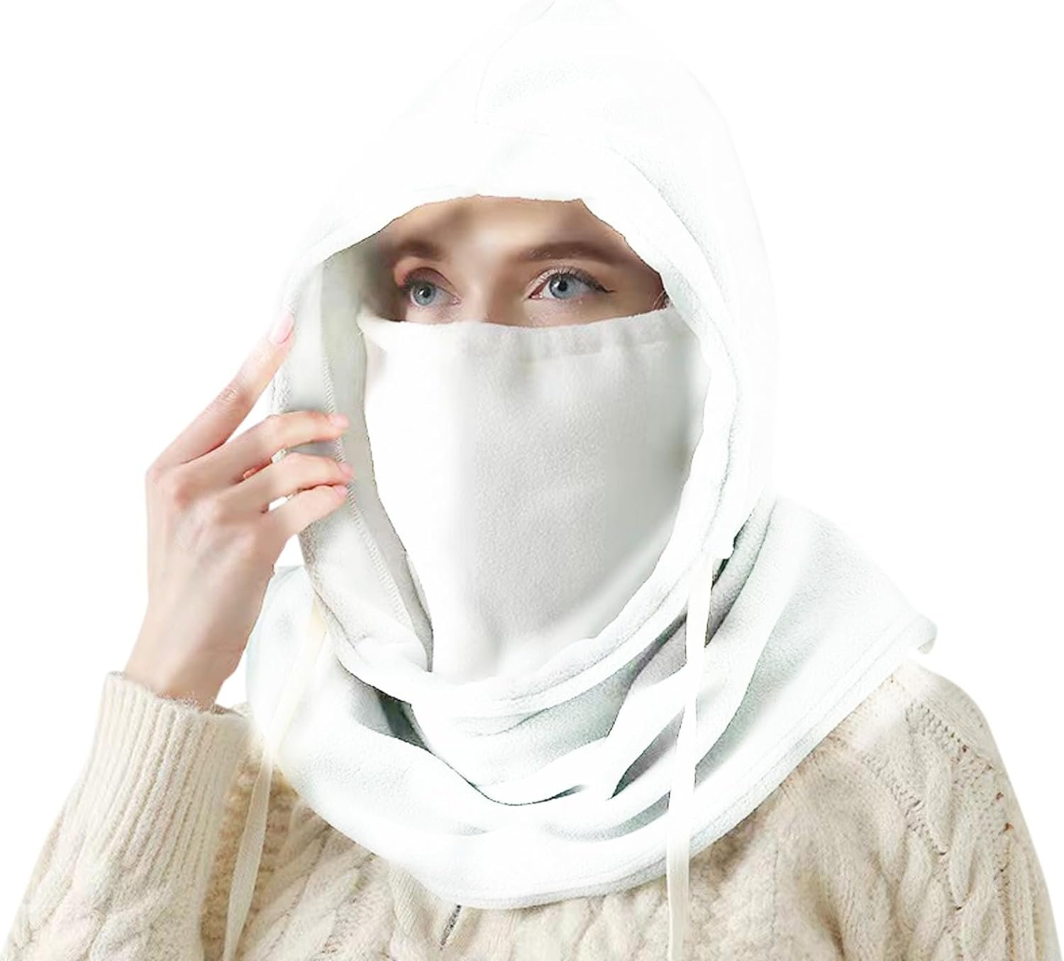 61fl5kFBBgL._AC_SL1500 Balaclava Windproof Winter Face Mask Warm Fleece Ski Mask for Men and Women Cold Weather Motorcycle Bike Cycling Neck Warmer