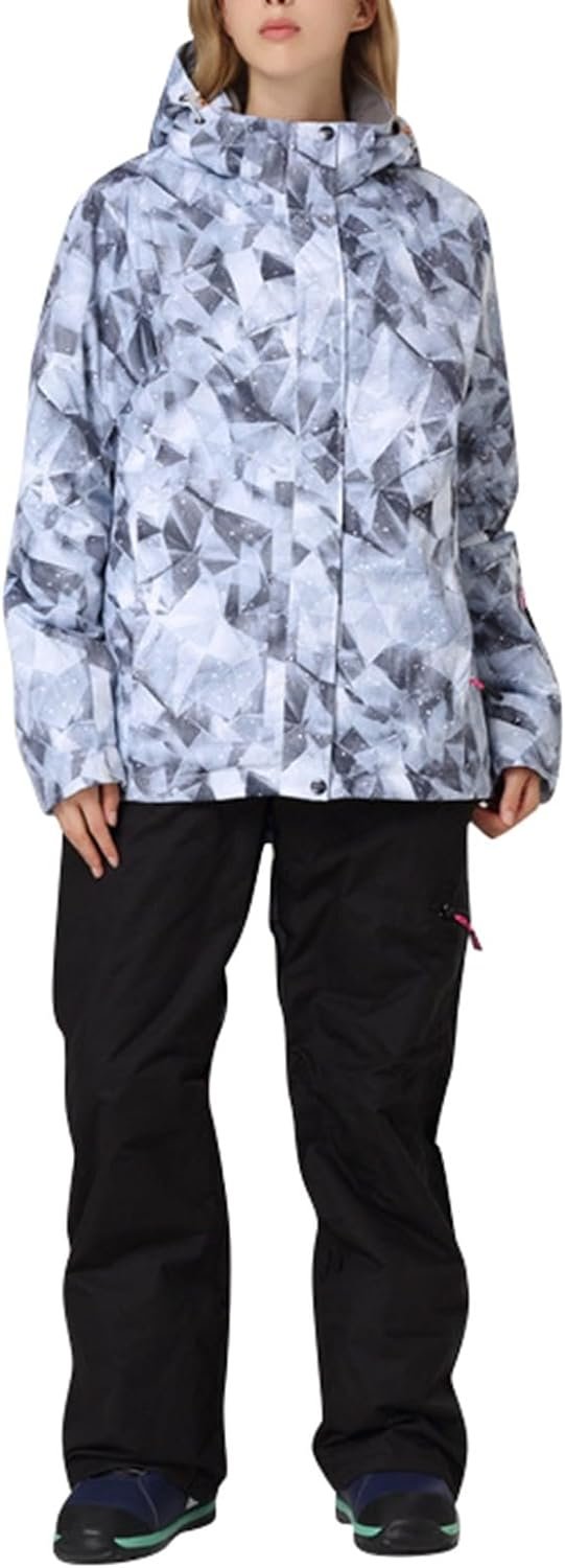61hxLbV1YfL._AC_SL1500 Women's Ski Suit Waterproof Women's Ski Wear Windproof Warm Adult Hardshell Climbing Wear Outdoor Ski Wear Suit
