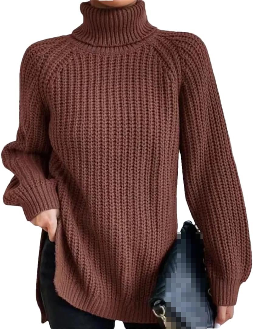 61lPoD8PqhL._AC_SL1080 Turtleneck Fashion Women Sweater Knitted Slim Top Fashion Leisure Sweaters Ladies Pullovers Knitwear