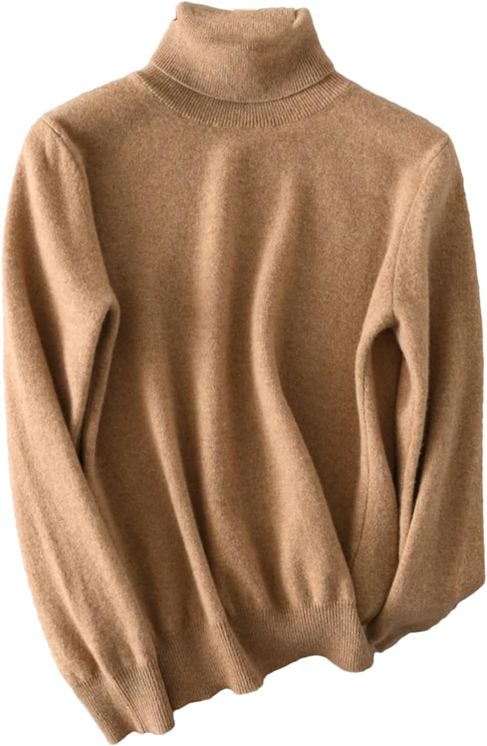 61xFAeSXVqL._AC_SL1500 Women Turtleneck Sweater Merino Wool Knitted Pullover Autumn Winter Fashion Warm Knitwears