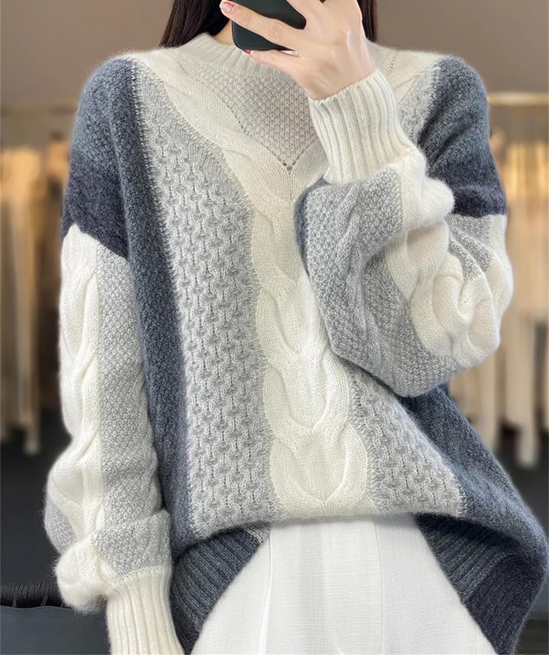 Women Winter Sweater Thick O-Neck Pullover Merino Wool Fashion Female Cashmere Knitwear Tops