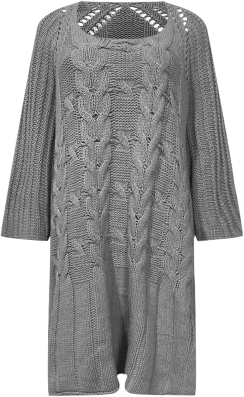 71BX4Y3wDWL._AC_SL1500 Fall Sweater Women's Knitwear Crewneck Long Sleevel Shawl Cape Sweater 2023 Fashion Pullover Sweater