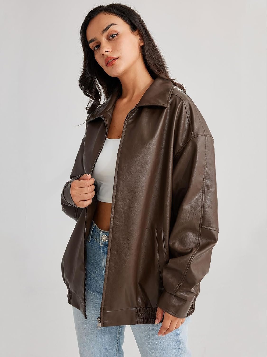 71Z3TZmJfPL._AC_SL1500 Trendy Queen Women's Leather Jackets Oversized Faux Motorcycle Plus Size Moto Biker Coat Fall Outfits Fashion Clothes 2023