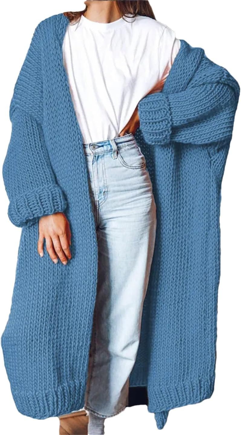 71ZFhmc8wHL._AC_SL1440 Fashion Women Sweaters Autumn Winter Solid Knitted Cardigan Medium Long Sweater Coat Women Knitwears