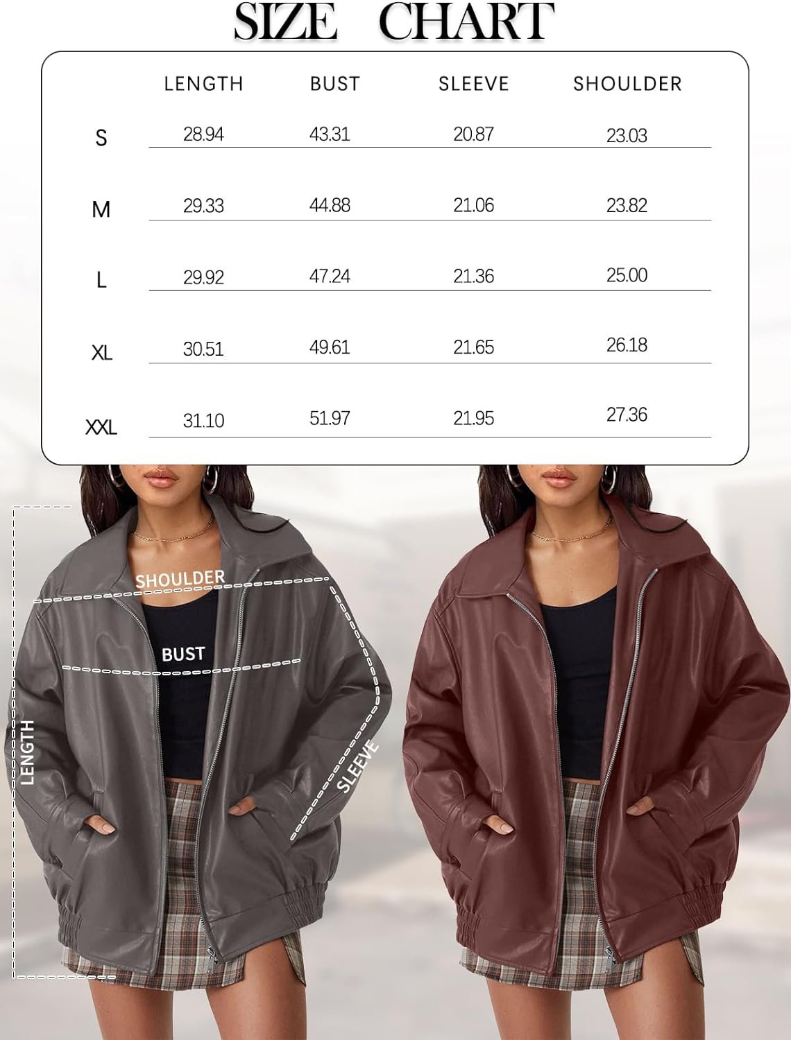 71ar4oeWMYL._AC_SL1500 Trendy Queen Women's Leather Jackets Oversized Faux Motorcycle Plus Size Moto Biker Coat Fall Outfits Fashion Clothes 2023