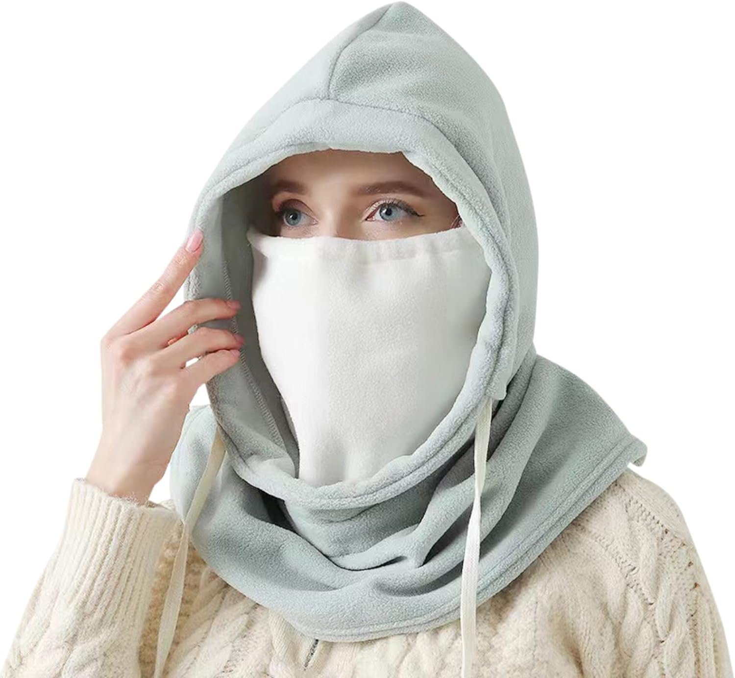 71isF6FO3xL._AC_SL1500 Balaclava Windproof Winter Face Mask Warm Fleece Ski Mask for Men and Women Cold Weather Motorcycle Bike Cycling Neck Warmer