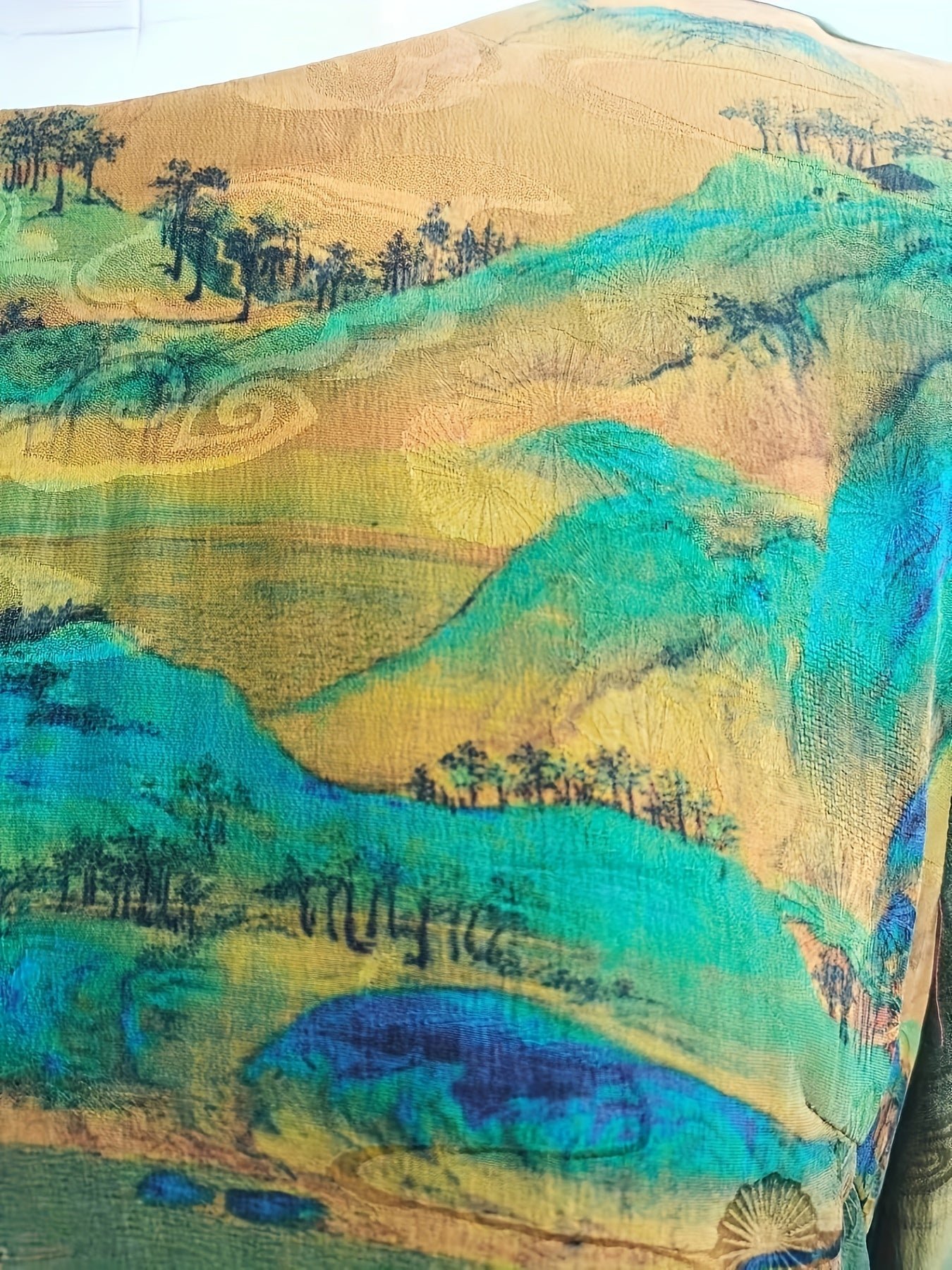 Graphic Print Tie Waist Dress, Vintage Half Sleeve Dress For Spring & Fall, Women's Clothing