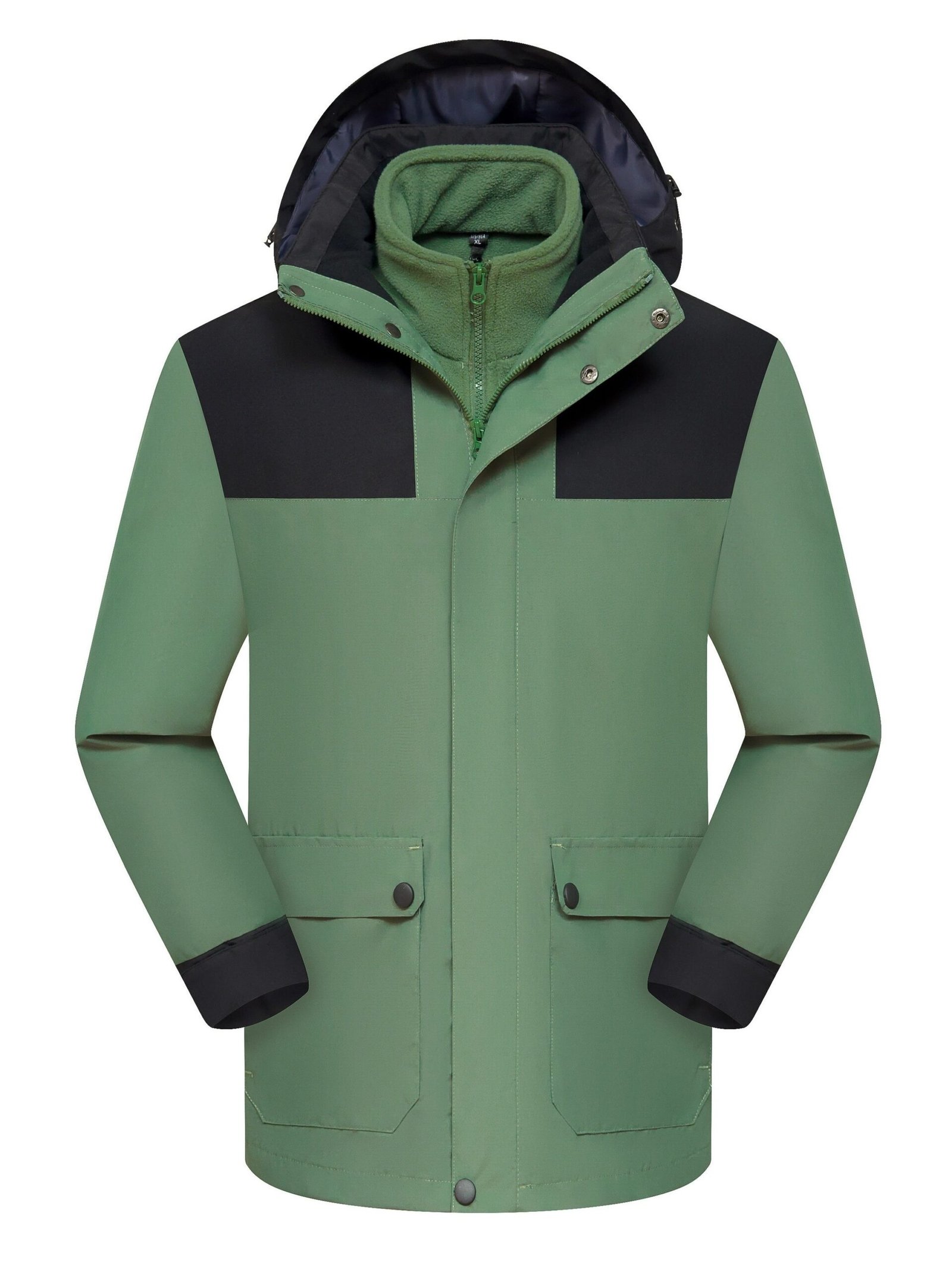 05ed69274fd2becc02bcd751c4a6e52e-1 Windproof Waterproof Thermal Detachable Outdoor Jacket, Large Pocket Fall Winter Keep Warm Zip Up Jacket Coat For Hiking Cycling Camping