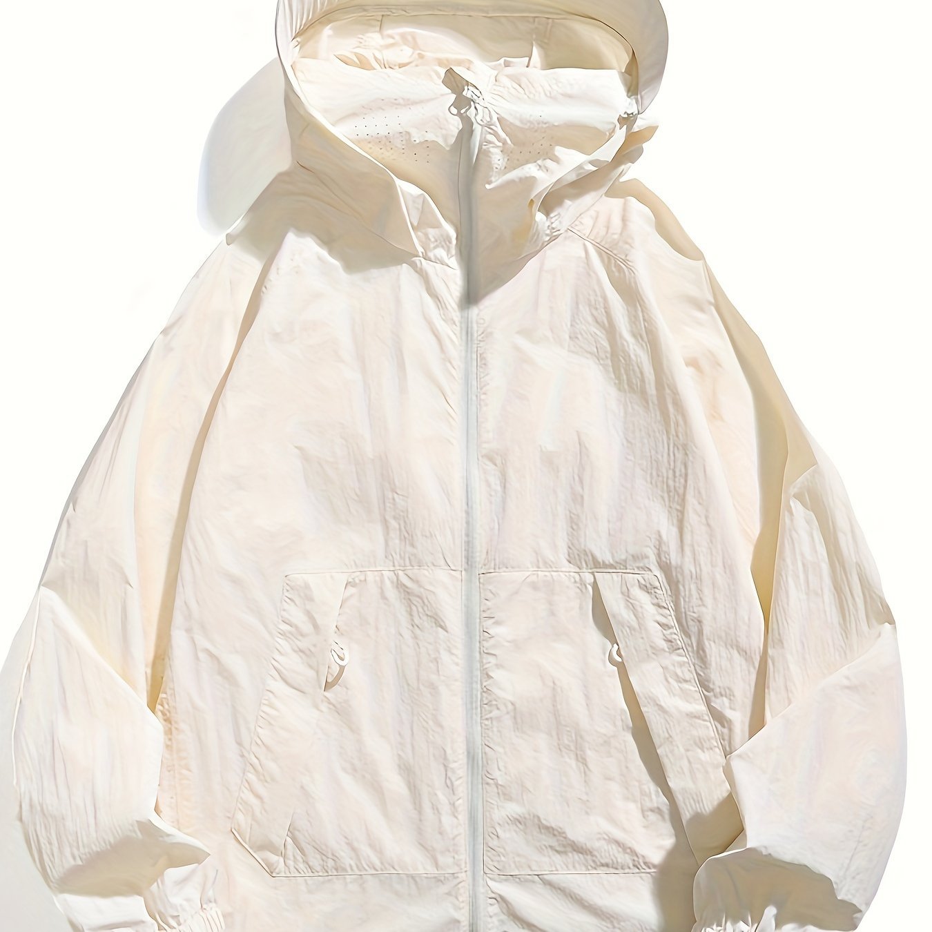 Women's Lightweight Breathable Hooded Sun Protection Jacket, Outdoor Casual Solid Color Beach Cover Up Coat