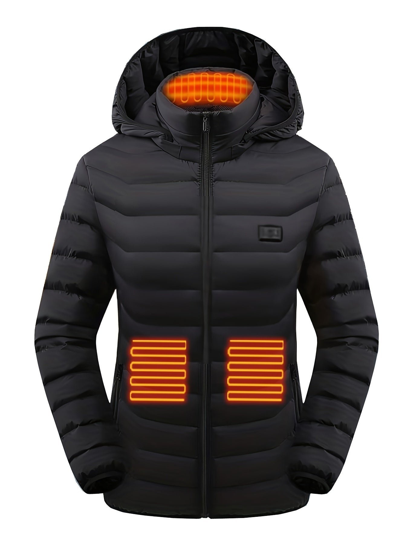 2019b039-de8d-49f4-b260-8f33045d6d42 Women's Waterp Resistant Heated Jacket, Long Sleeve Thermal Clothing, USB Electric Heating Coat For Outdoor Camping, Cycling, Fishing, Hiking, Skiing Thermal Wear (Battery Pack Not Included) For Fall & Winter