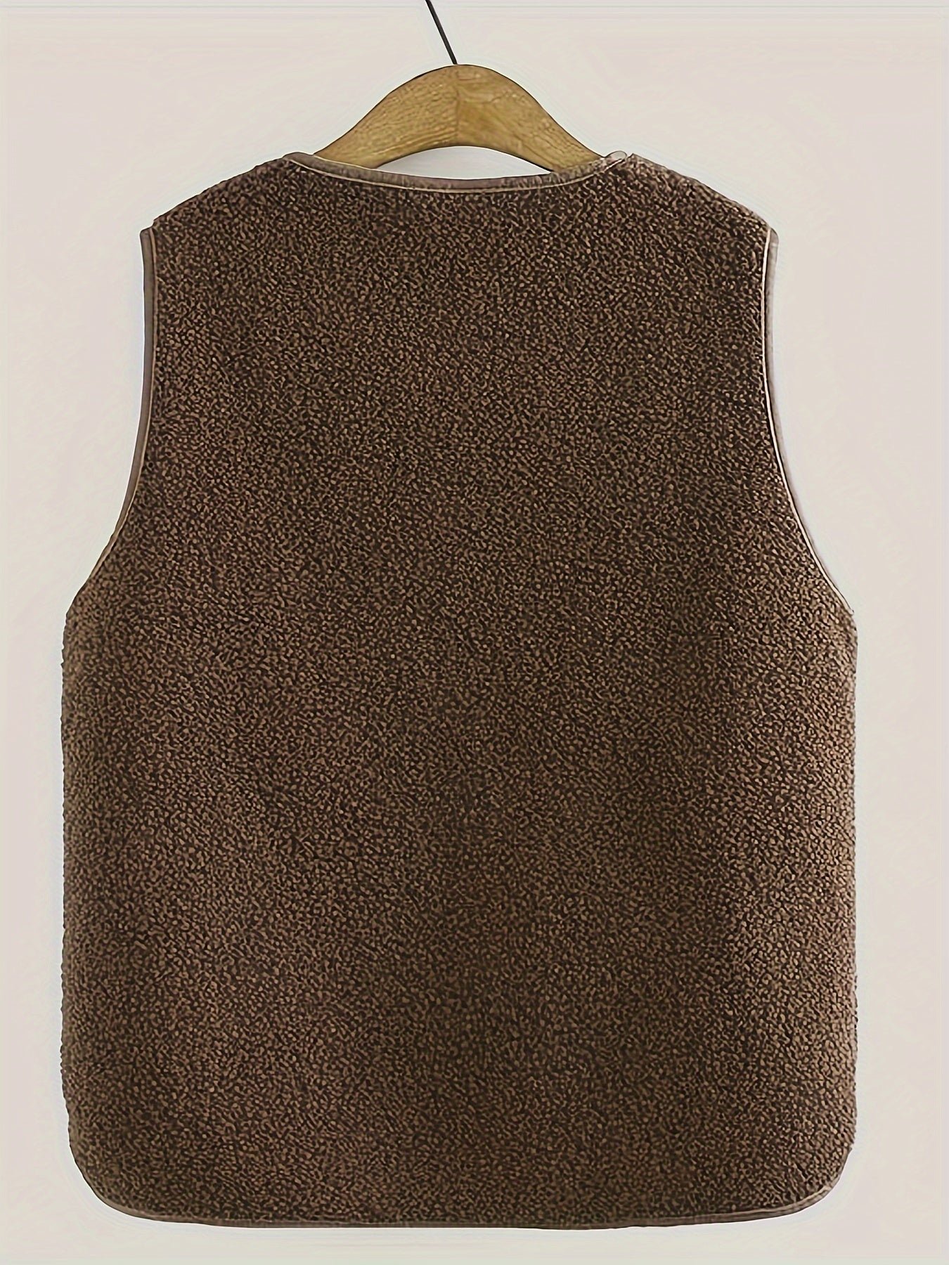 Patched Pocket Zipper Front Vest Jacket, Casual Sleeveless Jacket For Spring & Summer, Women's Clothing