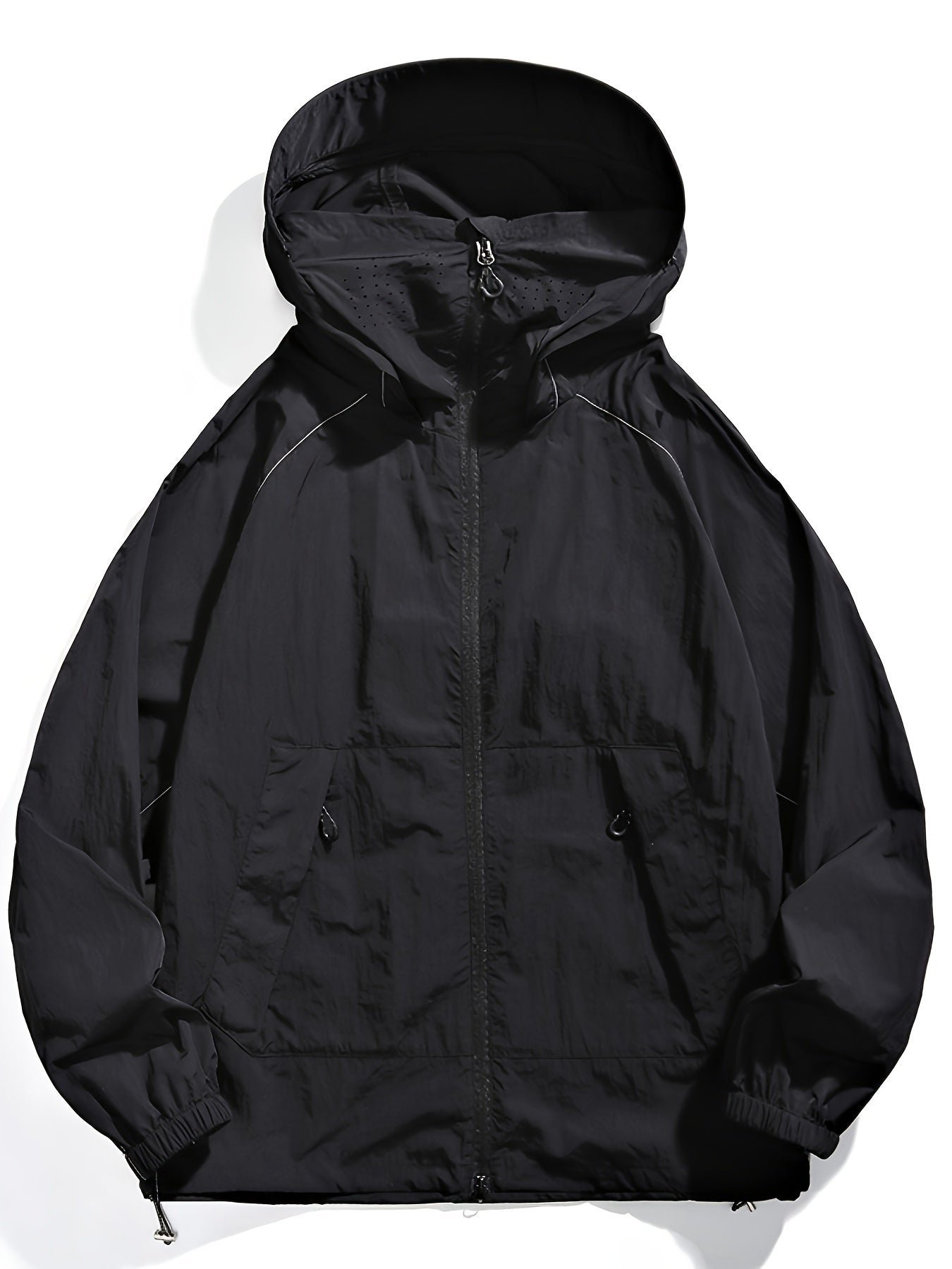 Women's Lightweight Breathable Hooded Sun Protection Jacket, Outdoor Casual Solid Color Beach Cover Up Coat