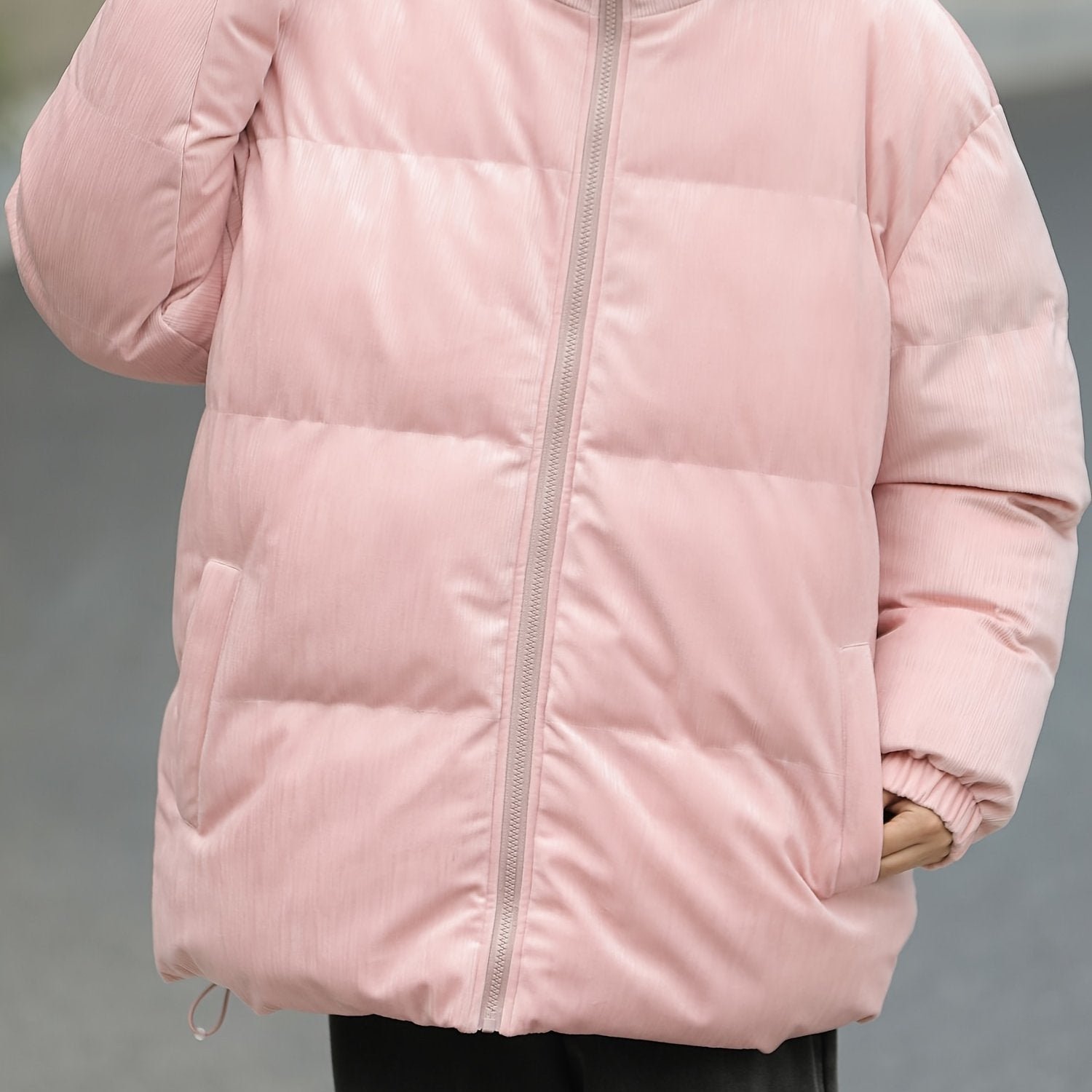 Women's Casual Versatile Warm Stand Collar Puffer Jacket, Winter Sports Outdoor Coat, Women's Clothing