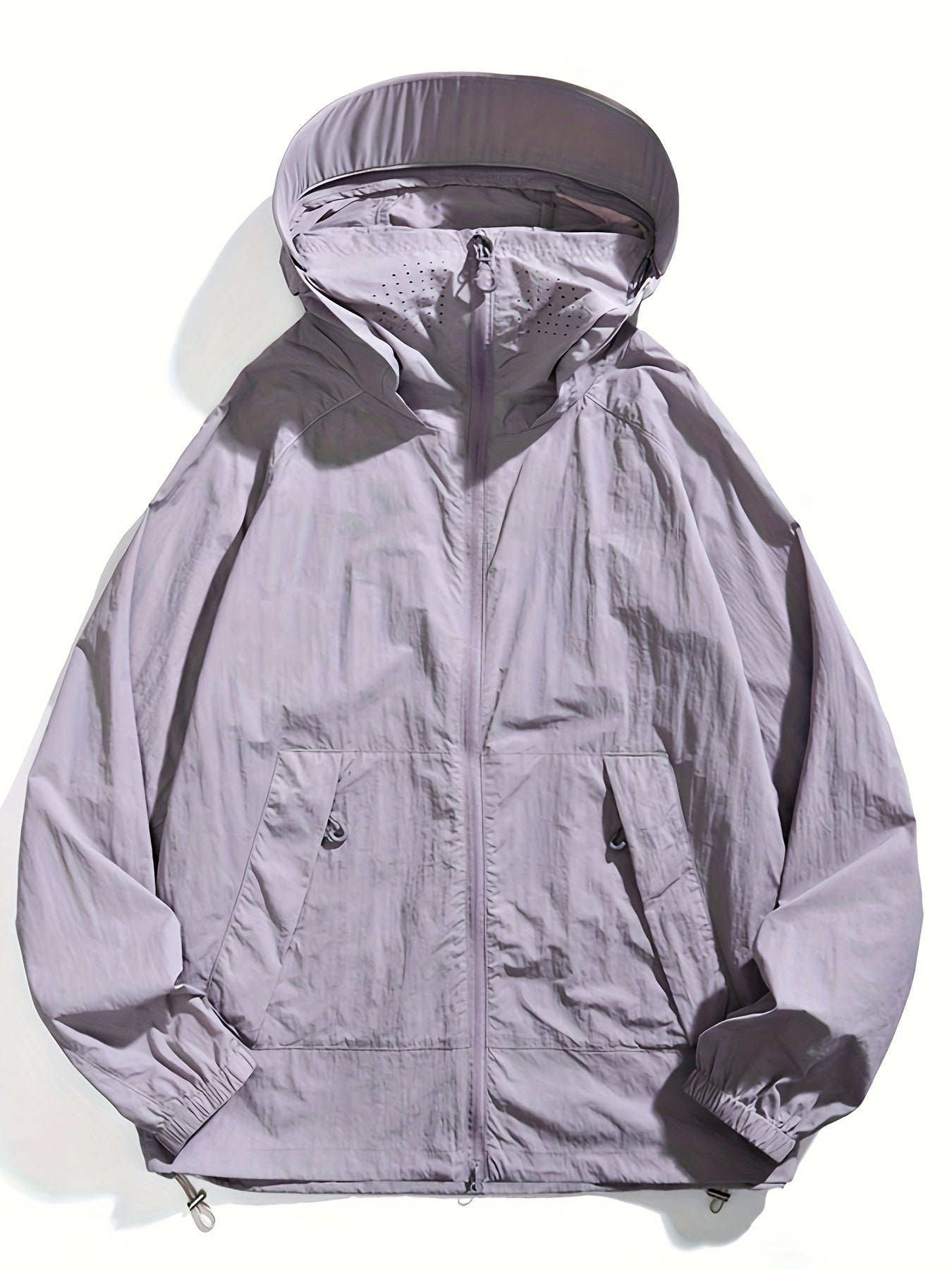 Women's Lightweight Breathable Hooded Sun Protection Jacket, Outdoor Casual Solid Color Beach Cover Up Coat