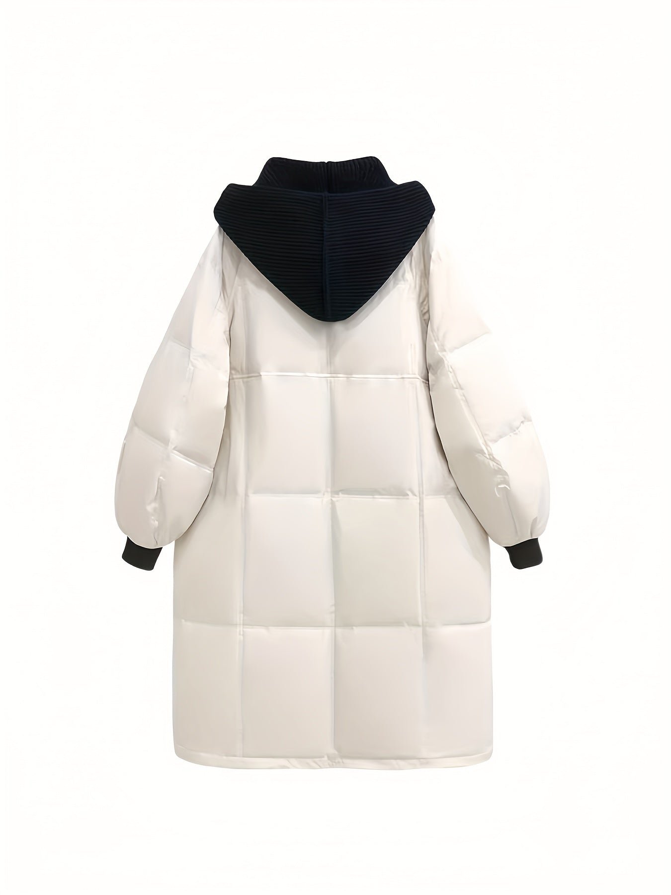 Over The Knee Long Puffer Coat, Thickened Warm Winter Hooded Jacket, Women's Clothing