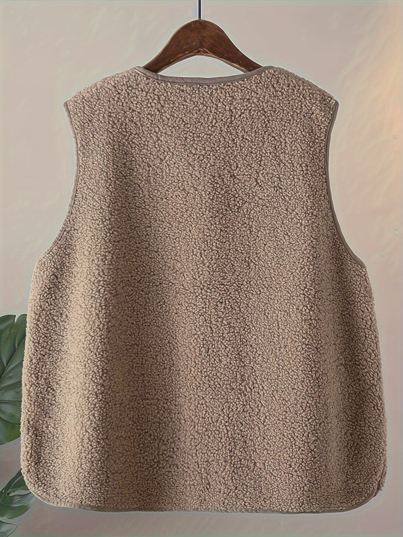 Patched Pocket Zipper Front Vest Jacket, Casual Sleeveless Jacket For Spring & Summer, Women's Clothing