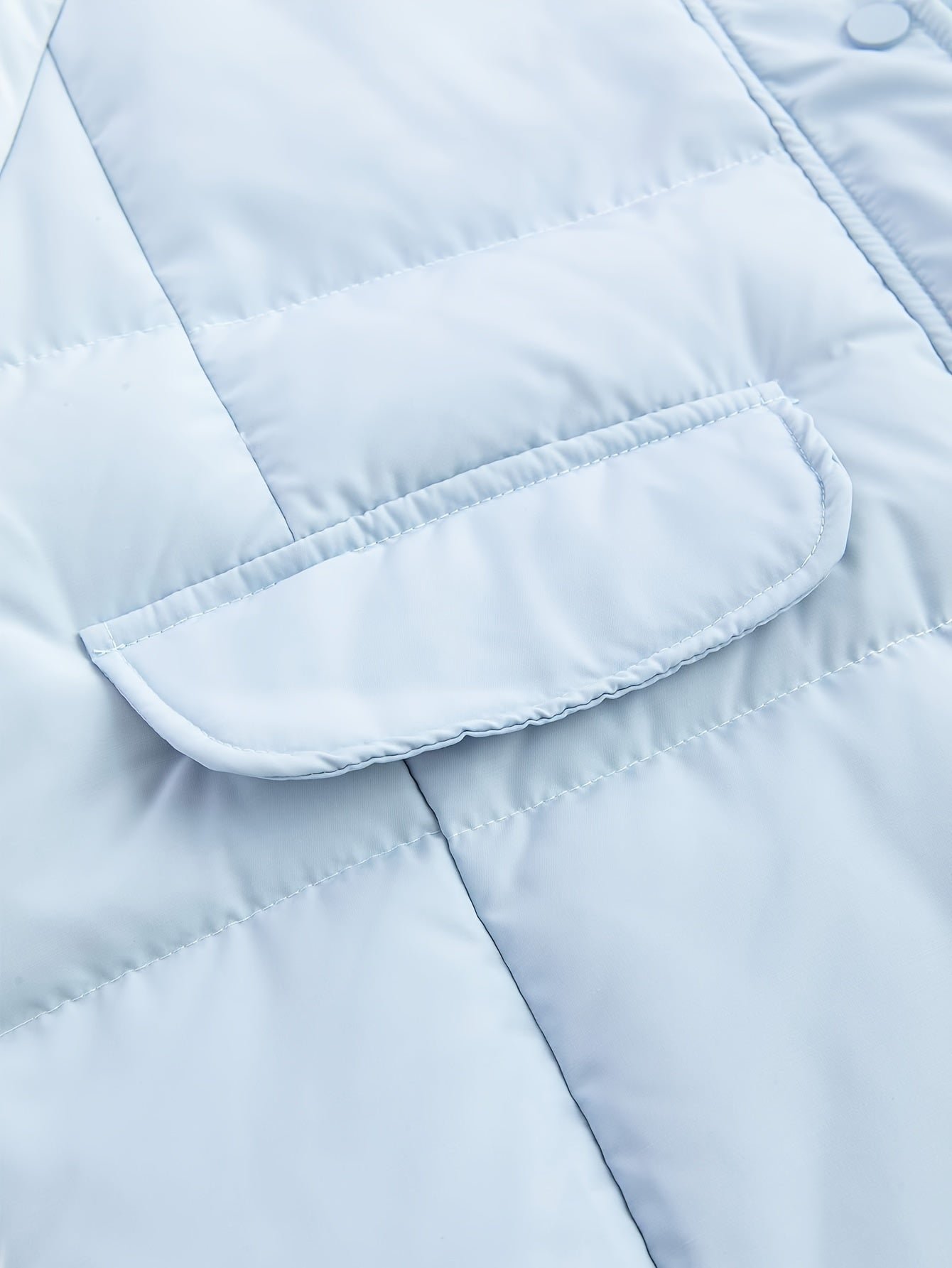 Solid Color Long Puffer Jacket, Stand Collar Warm Jacket For Winter Outdoor Sports, Women's Clothing