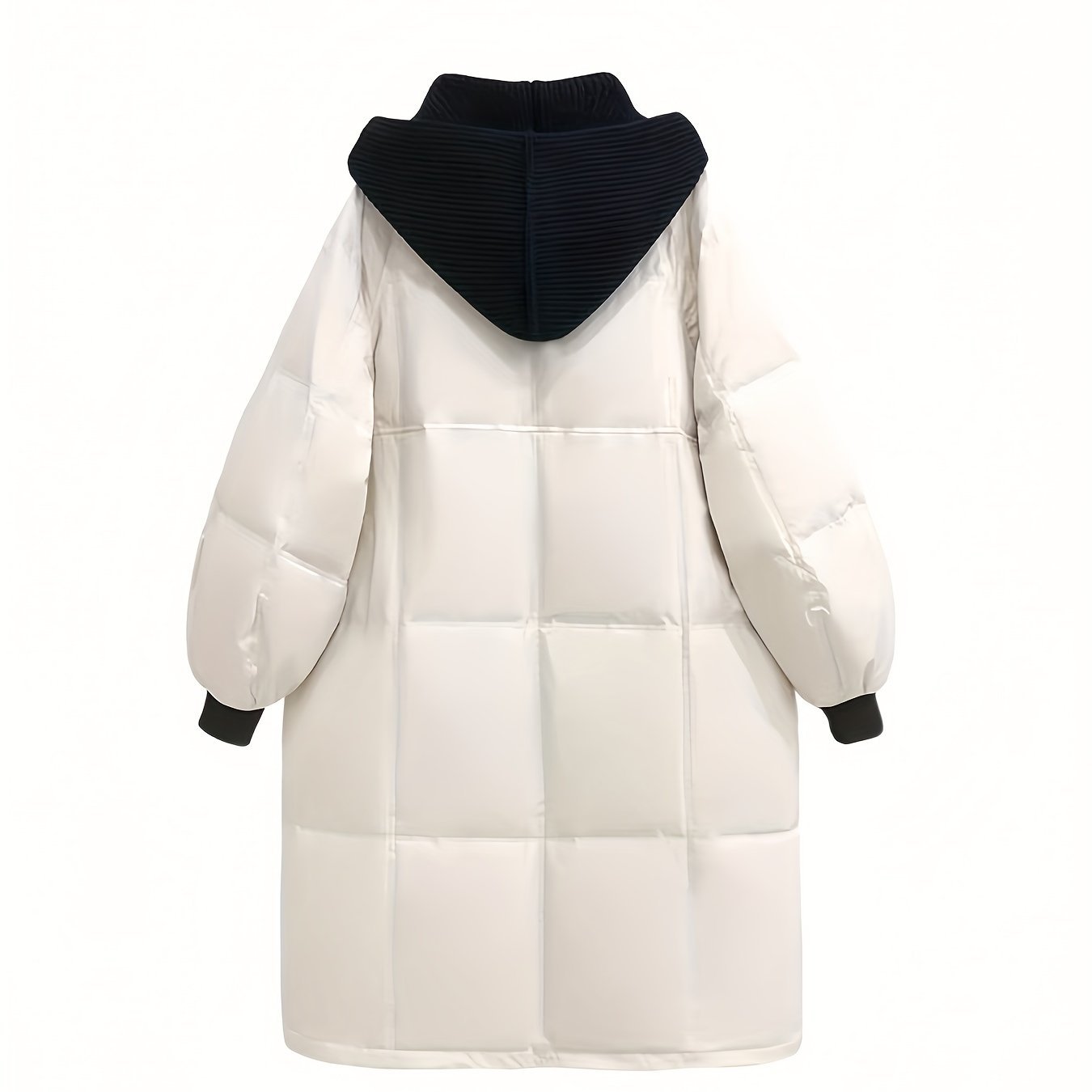 Over The Knee Long Puffer Coat, Thickened Warm Winter Hooded Jacket, Women's Clothing